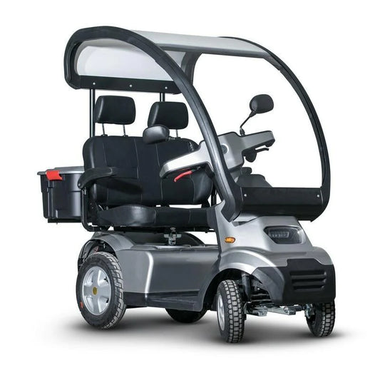 Afiscooter S4 - The Touring Duo Canopy Ultimate 4 Wheel Outdoor, Heavy-Duty Mobility Scooter